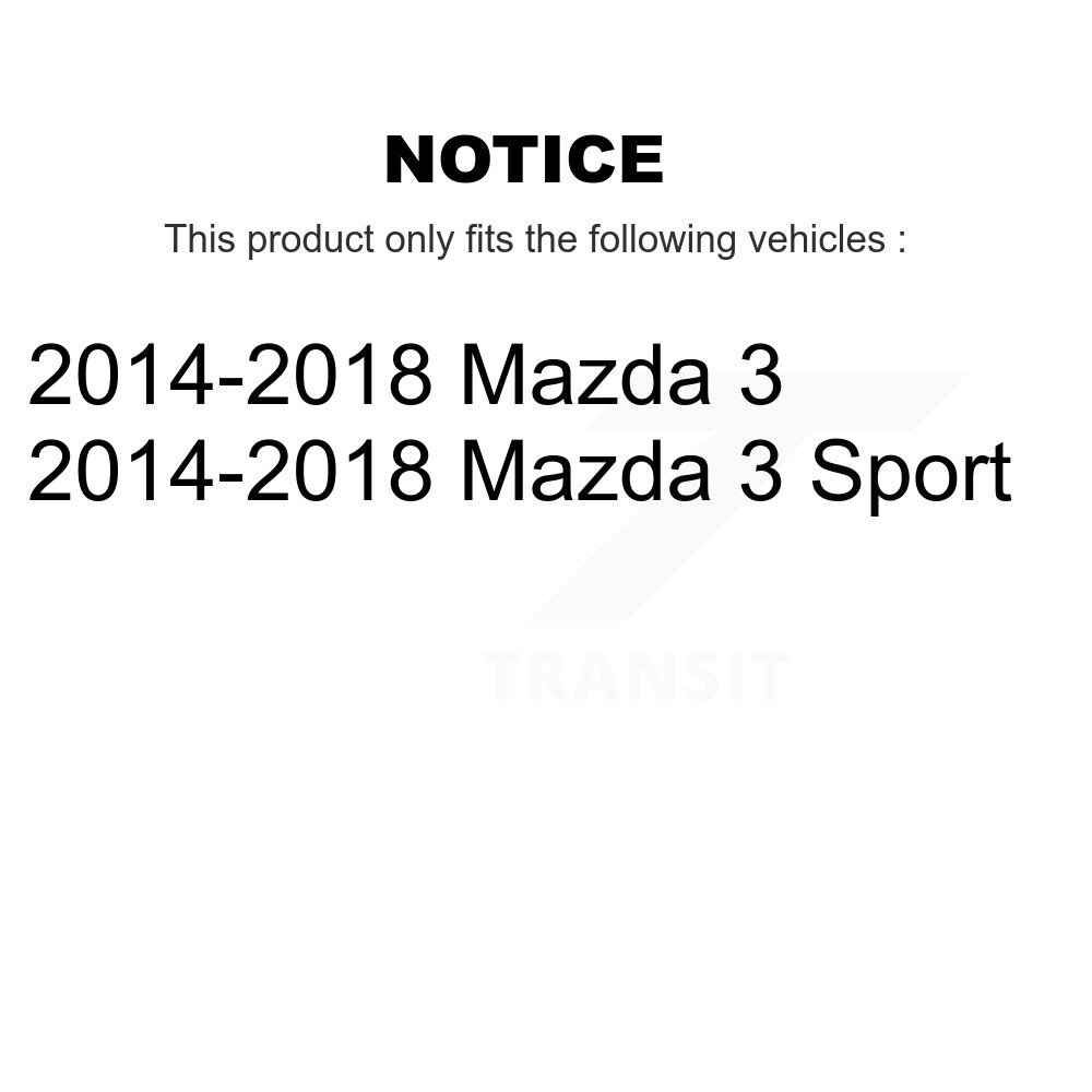 Front Lower Suspension Control Arm & Ball Joint Assembly Kit For 2014-2018 Mazda 3 Sport KTR-104522 - Image 2