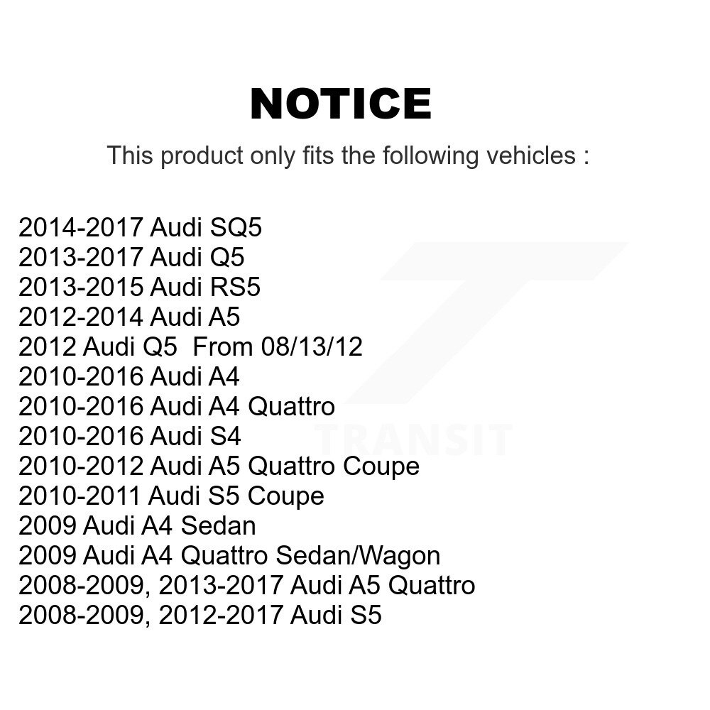 Front Upper Forward Suspension Control Arm Ball Joint Kit For Audi Q5 A4 Quattro A5 S4 S5 KTR-104538 - Image 2