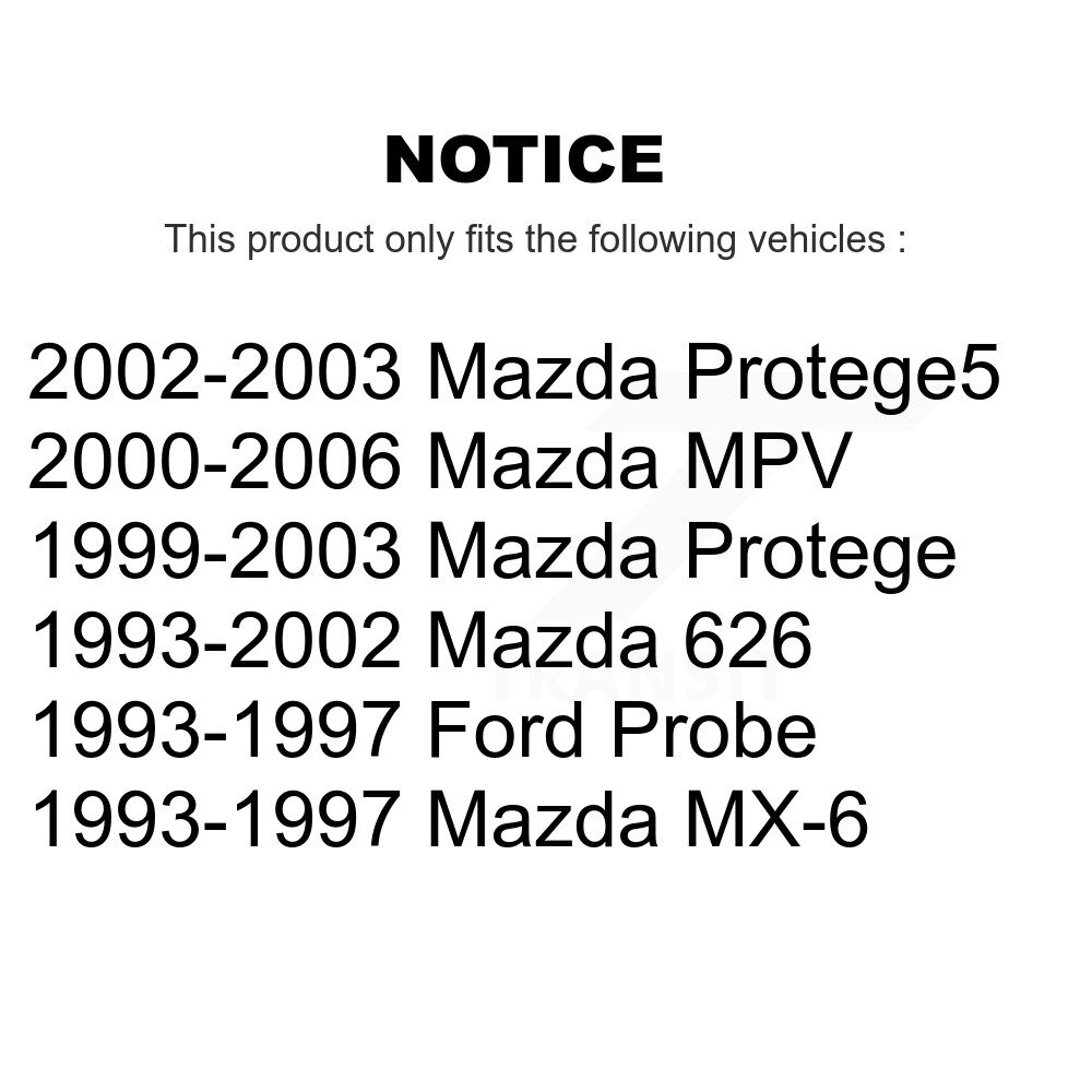 Front Outer Steering Tie Rod End Pair For Mazda Protege MPV Protege5 626 Ford Probe MX-6 KTR-104679 - Image 2
