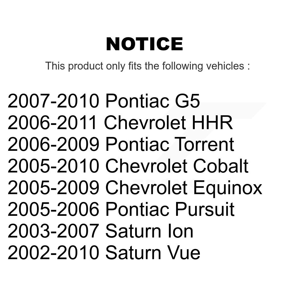 Front Outer Tie Rod End Pair For Chevrolet Cobalt Pontiac Saturn G5 Equinox Torrent Ion KTR-104692 - Image 2