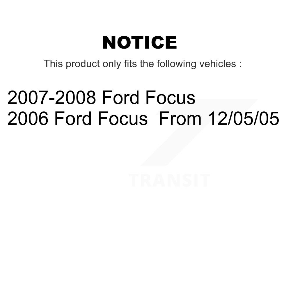 Front Inner Steering Tie Rod End Pair For Ford Focus KTR-104750 - Image 2