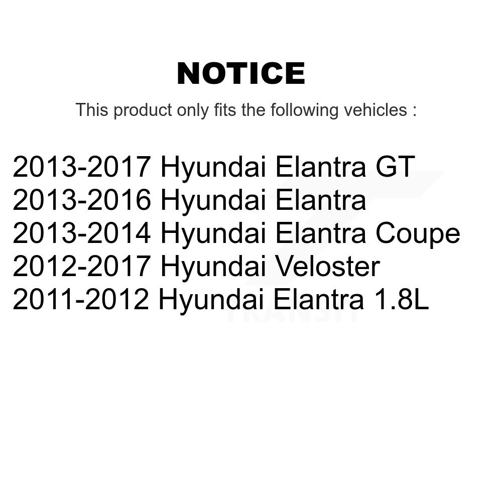 Front Inner Steering Tie Rod End Pair For Hyundai Elantra GT Veloster Coupe KTR-104759 - Image 2