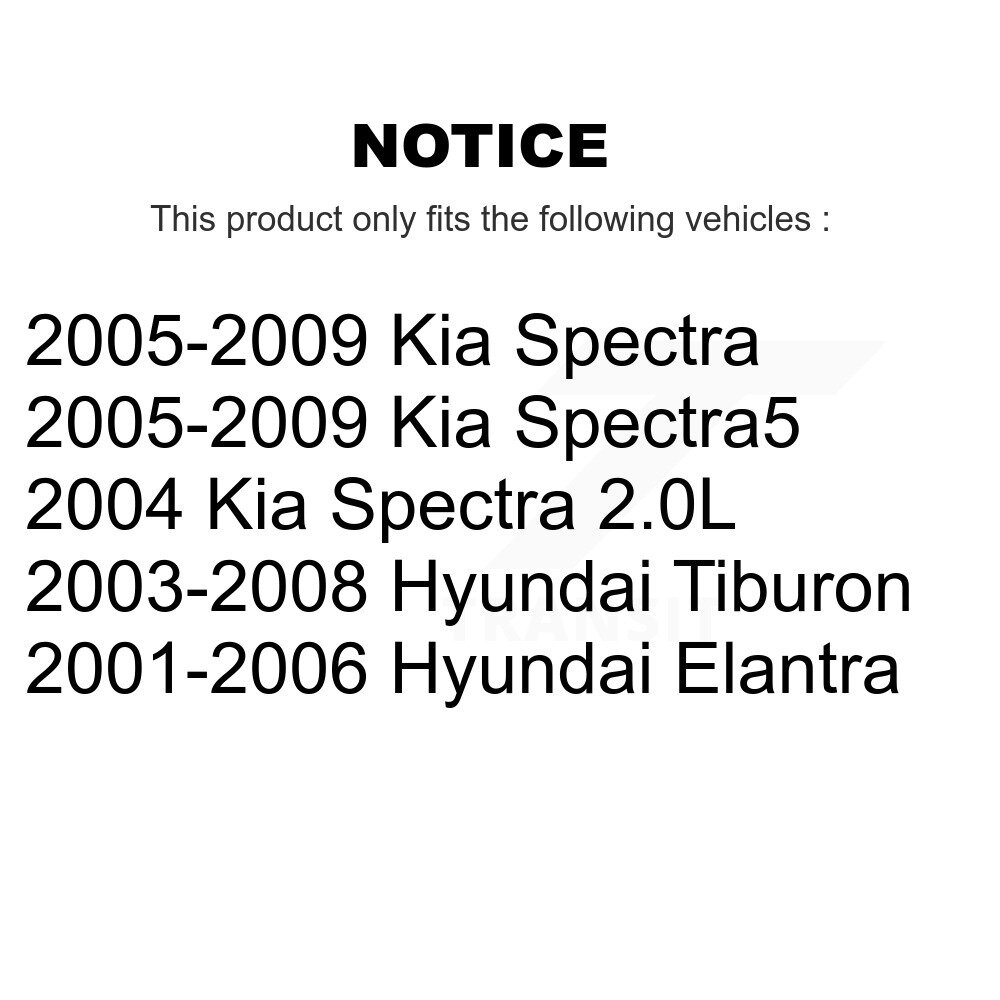Front Inner Steering Tie Rod End Pair For Hyundai Elantra Kia Spectra Tiburon Spectra5 KTR-104780 - Image 2