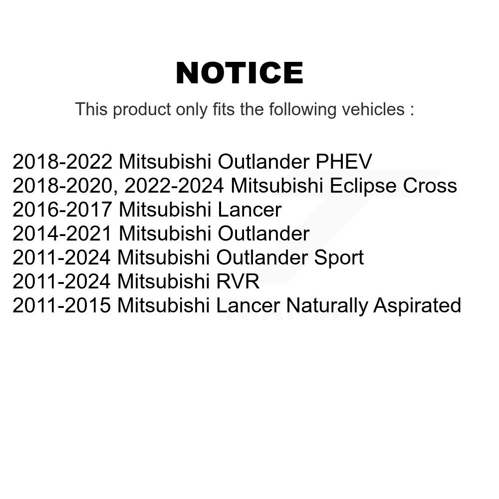 Front Inner Tie Rod End Pair For Mitsubishi RVR Outlander Lancer Eclipse Cross PHEV Sport KTR-104794 - Image 2