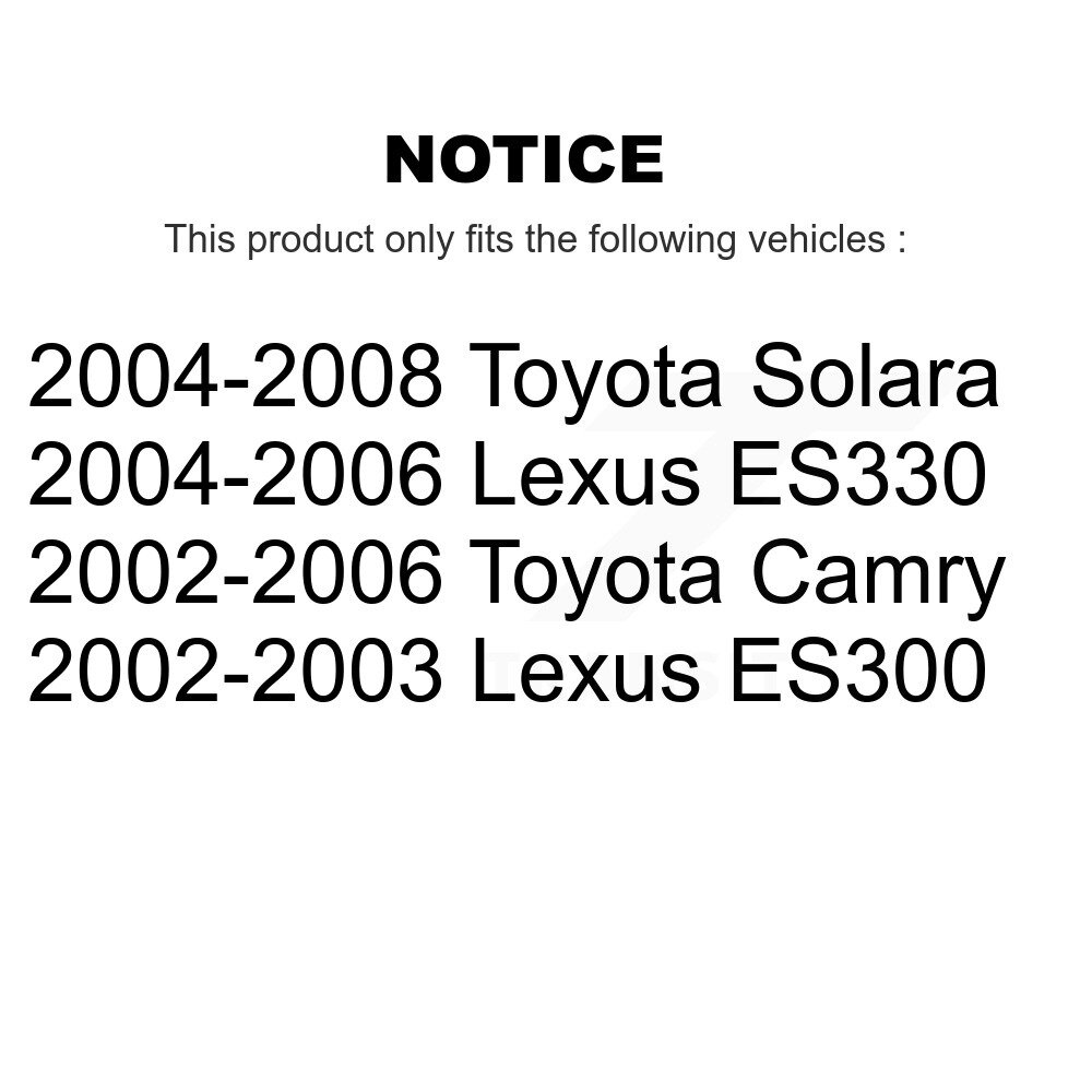 Front Inner Steering Tie Rod End Pair For Toyota Camry Lexus Solara ES330 ES300 KTR-104836 - Image 2