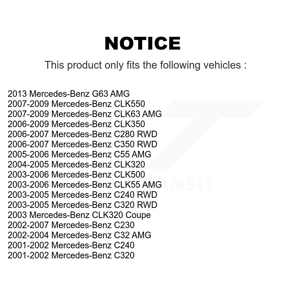 Front Outer & Inner Tie Rod End Kit For Mercedes-Benz C230 C240 C280 CLK350 CLK320 C320 KTR-104969 - Image 2