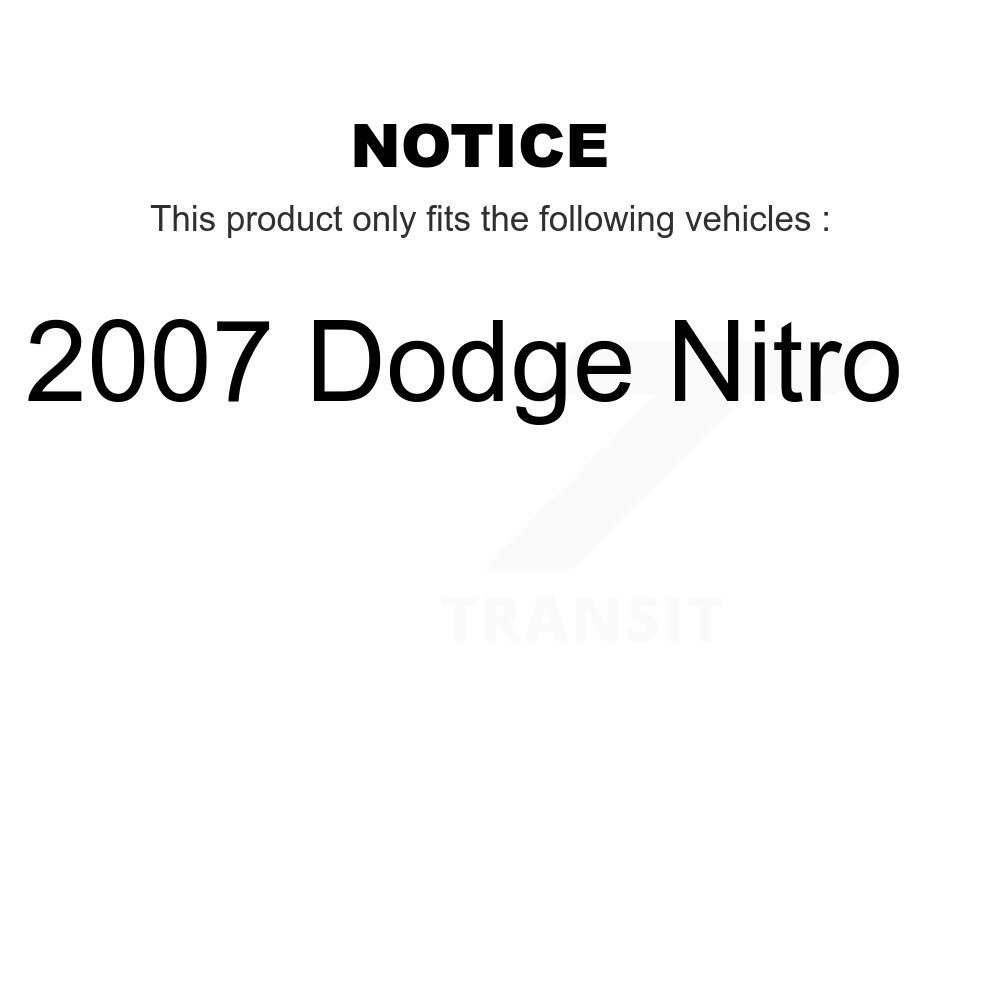 Front Outer & Inner Steering Tie Rod End Kit For 2007 Dodge Nitro KTR-105004 - Image 2