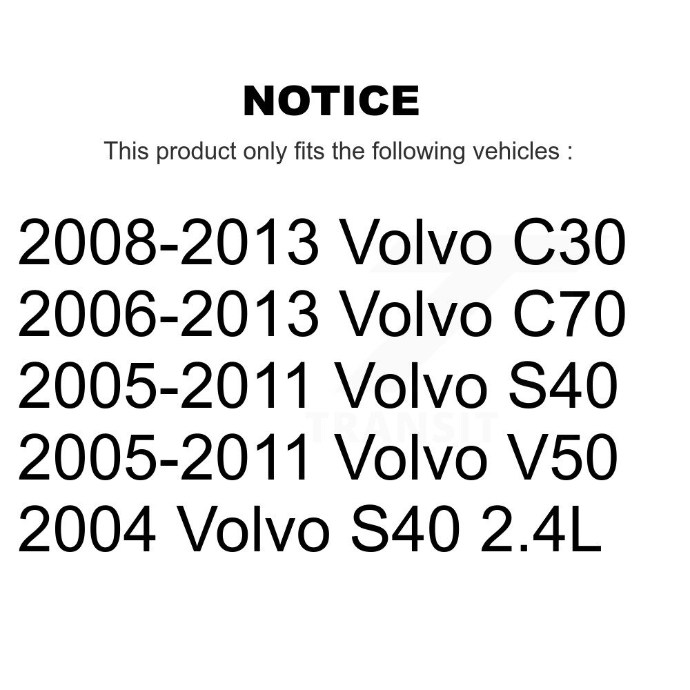 Front Outer & Inner Steering Tie Rod End Kit For Volvo S40 C30 V50 C70 KTR-105022 - Image 2