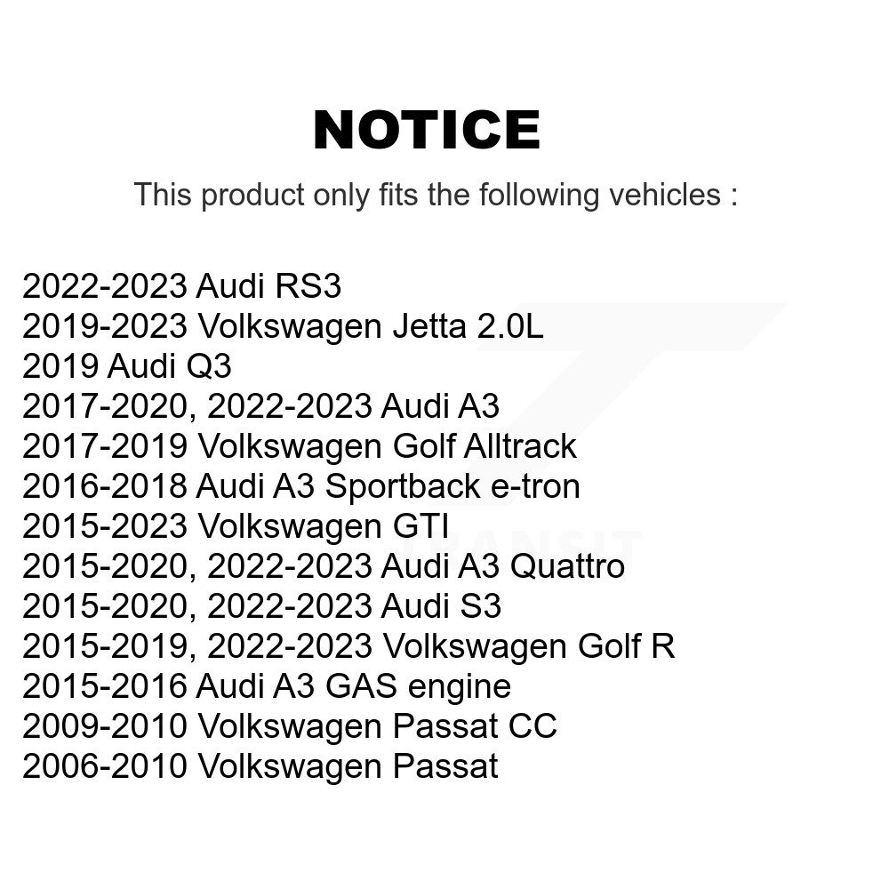Front Outer & Inner Tie Rod End Kit For Volkswagen Jetta Audi GTI A3 Quattro Golf R S3 Q3 KTR-105026 - Image 2
