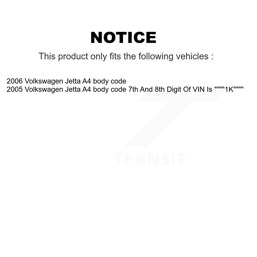 Front Outer & Inner Steering Tie Rod End Kit For Volkswagen Jetta A4 body code KTR-105031 - Image 2