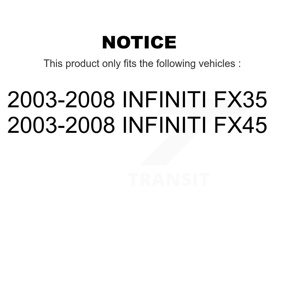 Front Outer & Inner Steering Tie Rod End Kit For 2003-2008 INFINITI FX35 FX45 KTR-105032 - Image 2