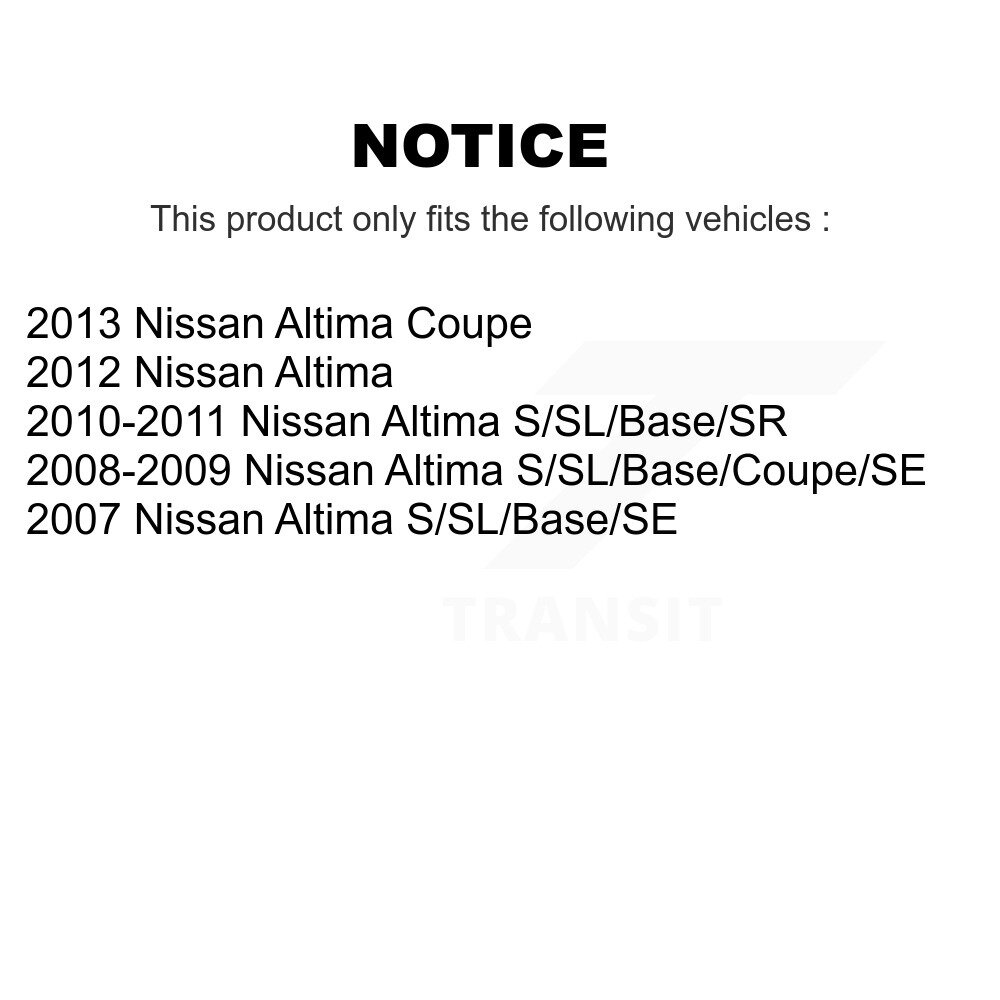 Front Outer & Inner Steering Tie Rod End Kit For Nissan Altima KTR-105034 - Image 2