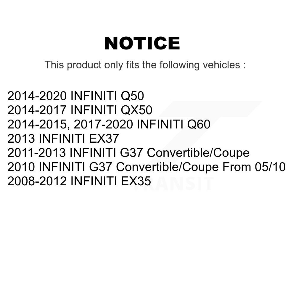 Front Outer & Inner Steering Tie Rod End Kit For INFINITI Q50 G37 QX50 EX35 Q60 EX37 KTR-105041 - Image 2