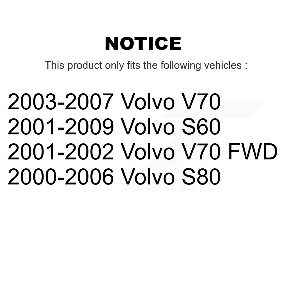Front Outer & Inner Steering Tie Rod End Kit For Volvo S60 V70 S80 KTR-105052 - Image 2