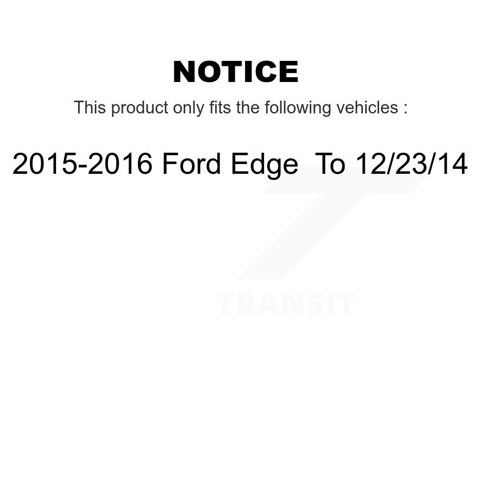 Front Outer & Inner Steering Tie Rod End Kit For 2015-2016 Ford Edge To 12 23 14 KTR-105061 - Image 2