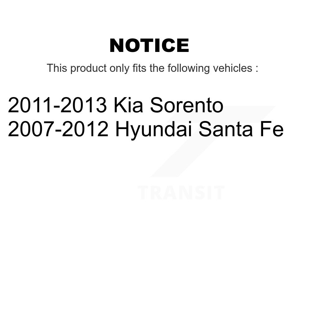 Front Outer & Inner Steering Tie Rod End Kit For Hyundai Santa Fe Kia Sorento KTR-105077 - Image 2