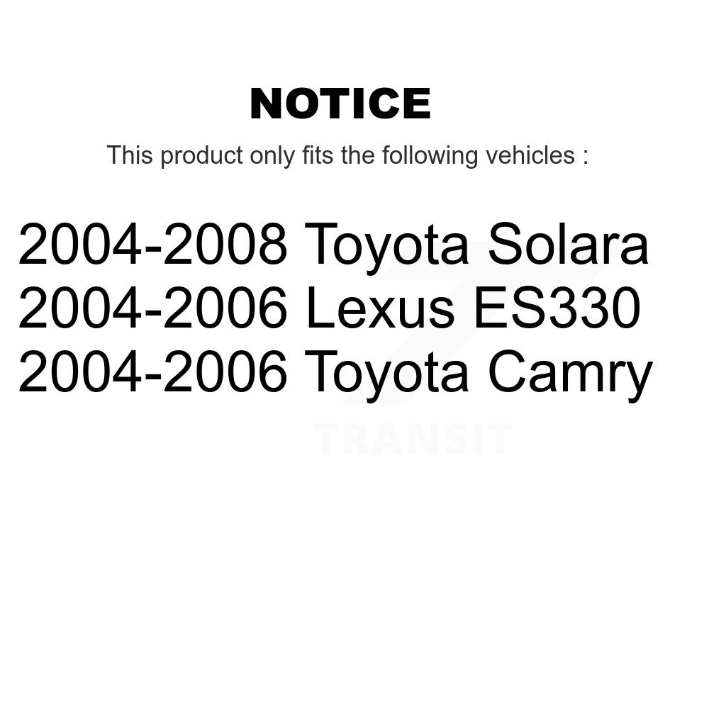 Front Outer & Inner Steering Tie Rod End Kit For Toyota Camry Solara Lexus ES330 KTR-105084 - Image 2
