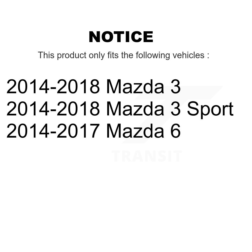 Front Outer & Inner Steering Tie Rod End Kit For Mazda 3 Sport 6 KTR-105087 - Image 2