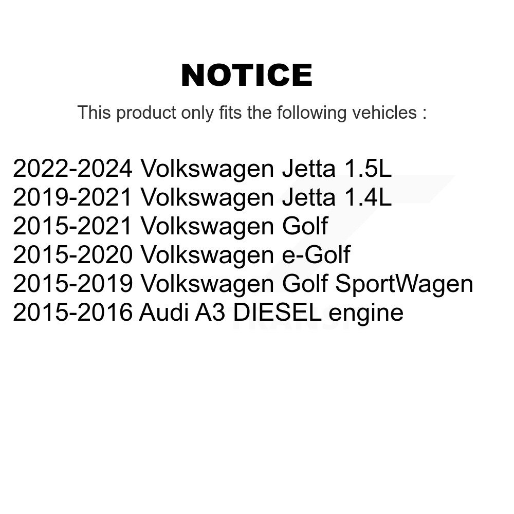 Front Suspension Control Arm Tie Rod End Kit For Volkswagen Jetta Golf SportWagen e-Golf KTR-105148 - Image 2