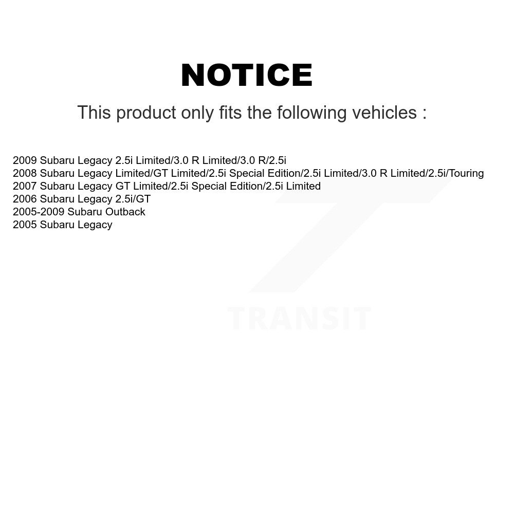 Front Lower Suspension Control Arm Without Ball Joint Kit For Subaru Outback Legacy KTR-105179 - Image 2