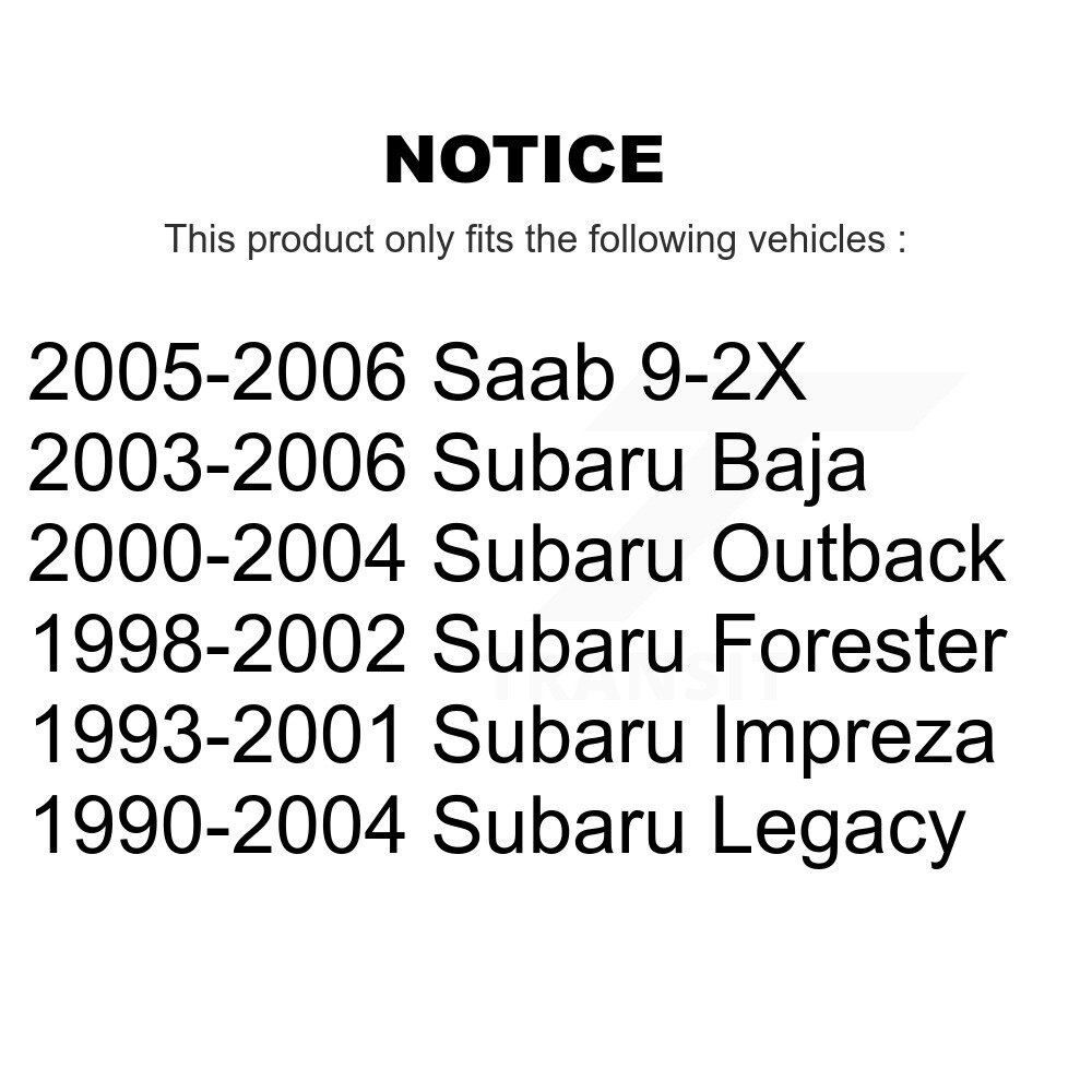 Front Lower Control Arm Kit For Subaru Legacy Outback Forester Impreza Baja Saab KTR-105204 - Image 2