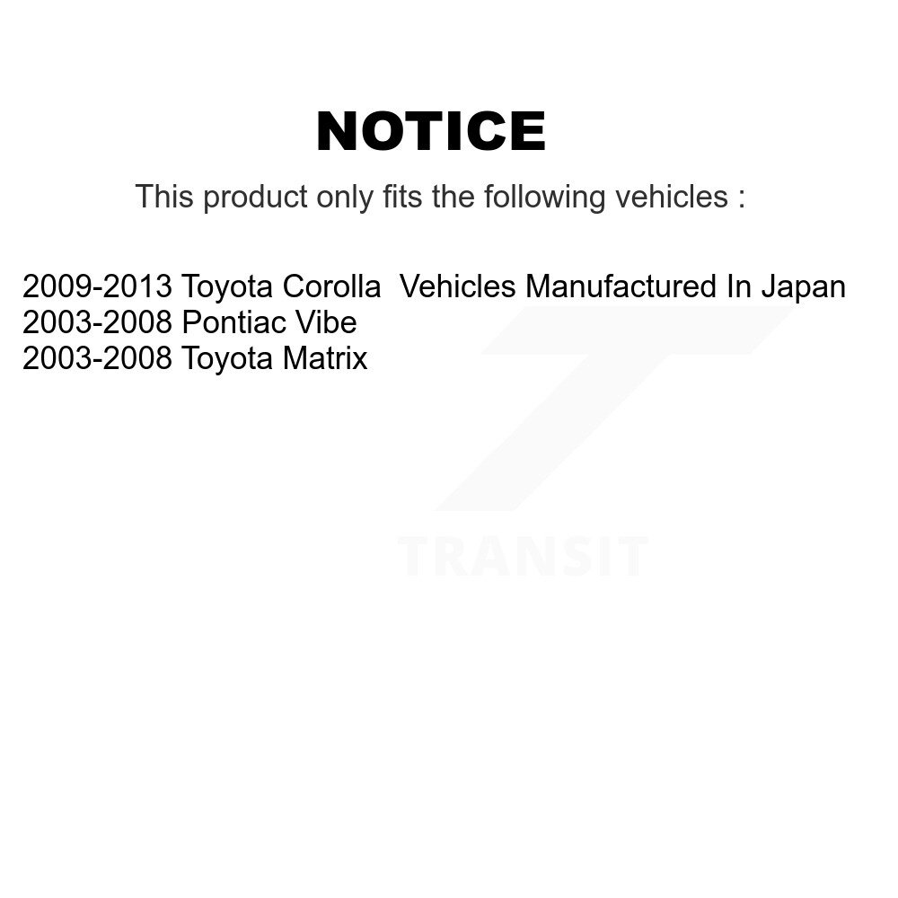 Front Lower Suspension Control Arm Ball Joints Kit For Toyota Corolla Matrix Pontiac Vibe KTR-105219 - Image 2