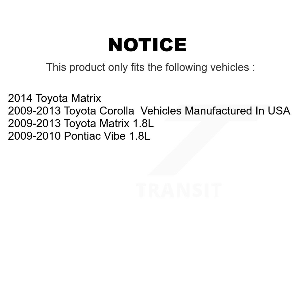 Front Lower Suspension Control Arm Ball Joints Kit For Toyota Corolla Matrix Pontiac Vibe KTR-105220 - Image 2