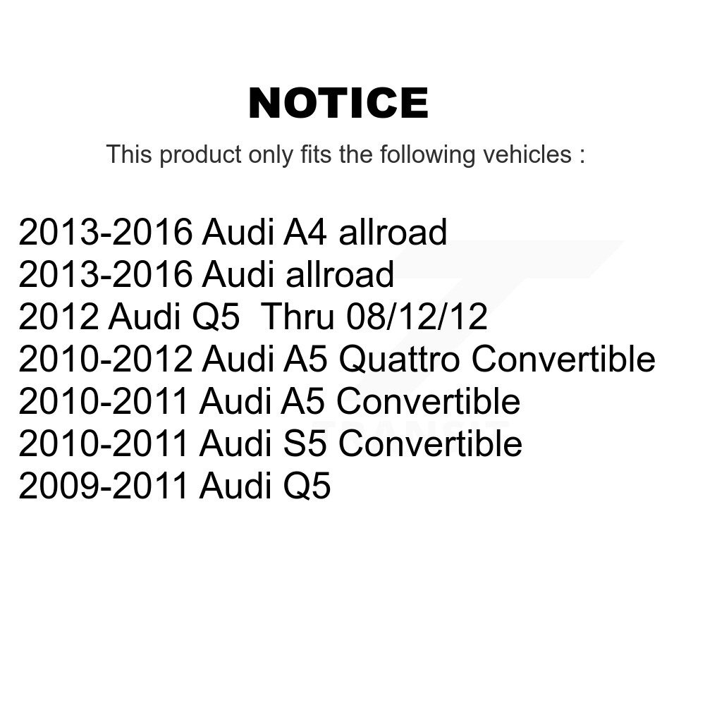 Front Control Arm Ball Joint Tie Rod End Link Kit (8Pc) For Audi Q5 A5 Quattro allroad S5 KTR-105264 - Image 2