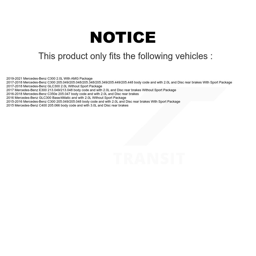 Front Ceramic Brake Pad And Wear Sensor Kit For Mercedes-Benz C300 GLC300 C400 E300 C350e KTW-100001 - Image 2