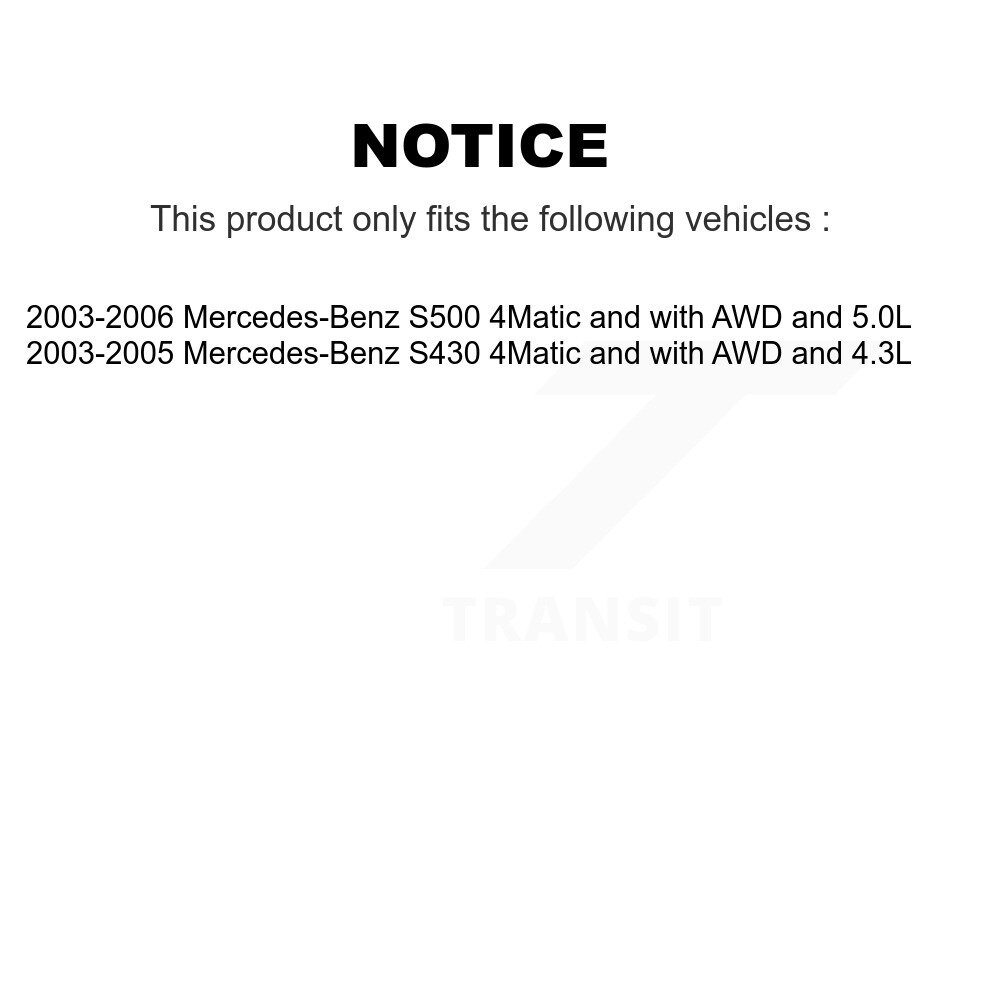 Front Ceramic Disc Brake Pads And Wear Sensors Kit For Mercedes-Benz S500 S430 KTW-100010 - Image 2