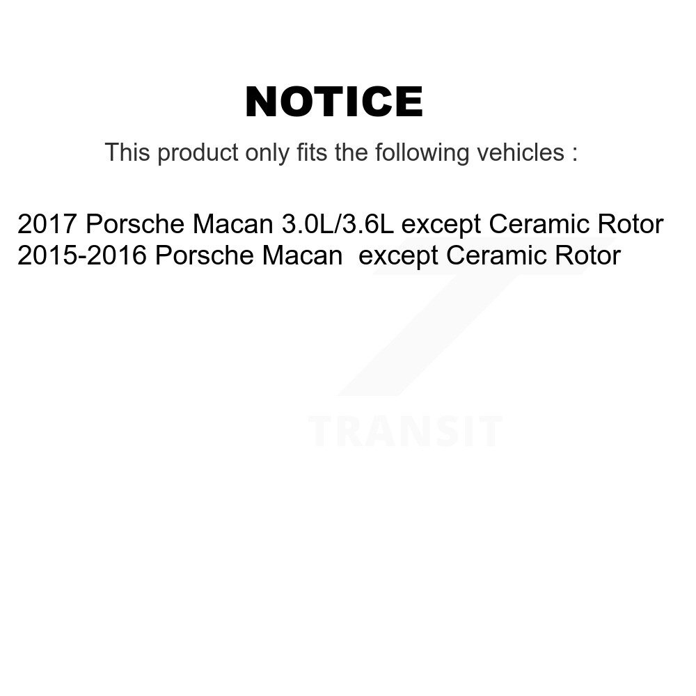 Front Ceramic Disc Brake Pads And Wear Sensors Kit For Porsche Macan except Rotor KTW-100043 - Image 2