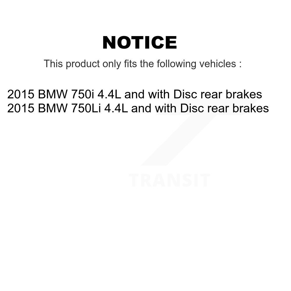 Front Ceramic Brake Pad And Wear Sensor Kit For BMW 750Li 750i 4.4L with Disc rear brakes KTW-100065 - Image 2