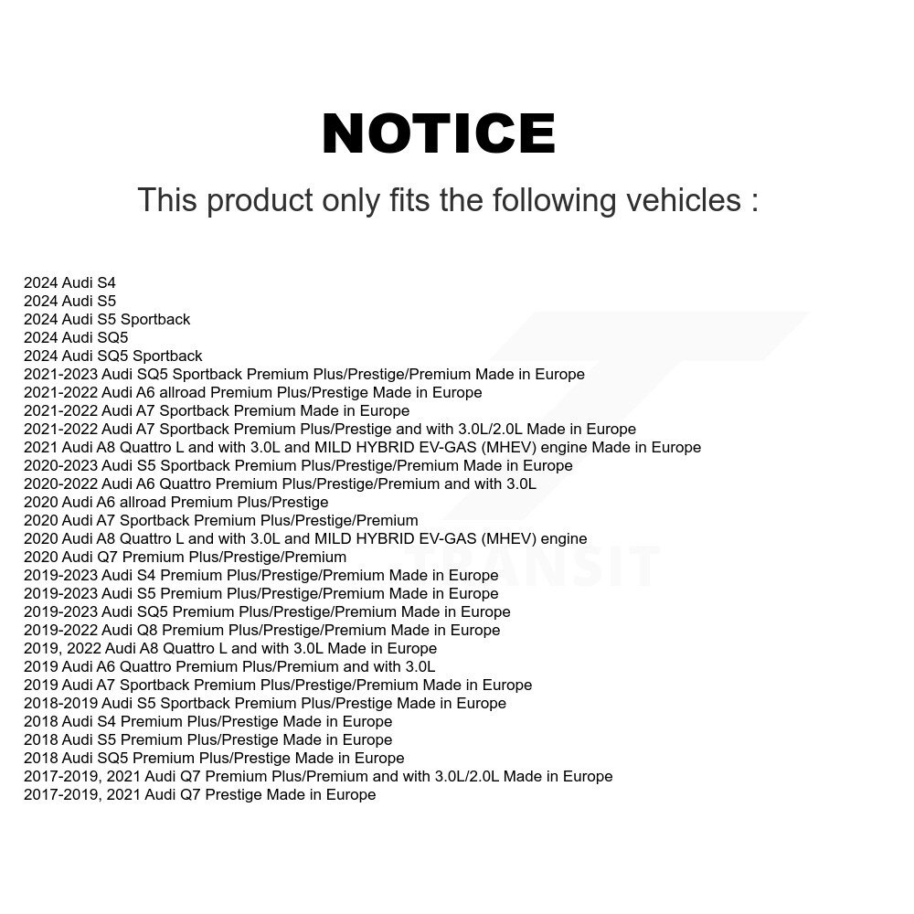 Front Ceramic Brake Pads Wear Sensor Kit For Audi Q7 SQ5 S5 Q8 S4 Sportback A6 Quattro A7 KTW-100068 - Image 2