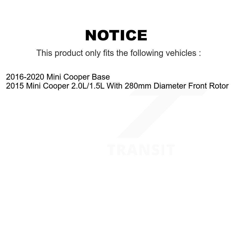 Front Ceramic Disc Brake Pads And Wear Sensors Kit For Mini Cooper KTW-100106 - Image 2