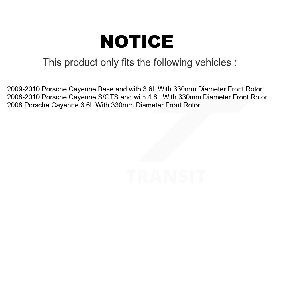 Front Ceramic Disc Brake Pads And Wear Sensors Kit For Porsche Cayenne KTW-100143 - Image 2