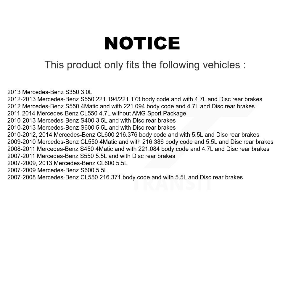 Front Ceramic Brake Pads Wear Sensor Kit For Mercedes-Benz S550 S450 CL550 S400 S600 S350 KTW-100204 - Image 2