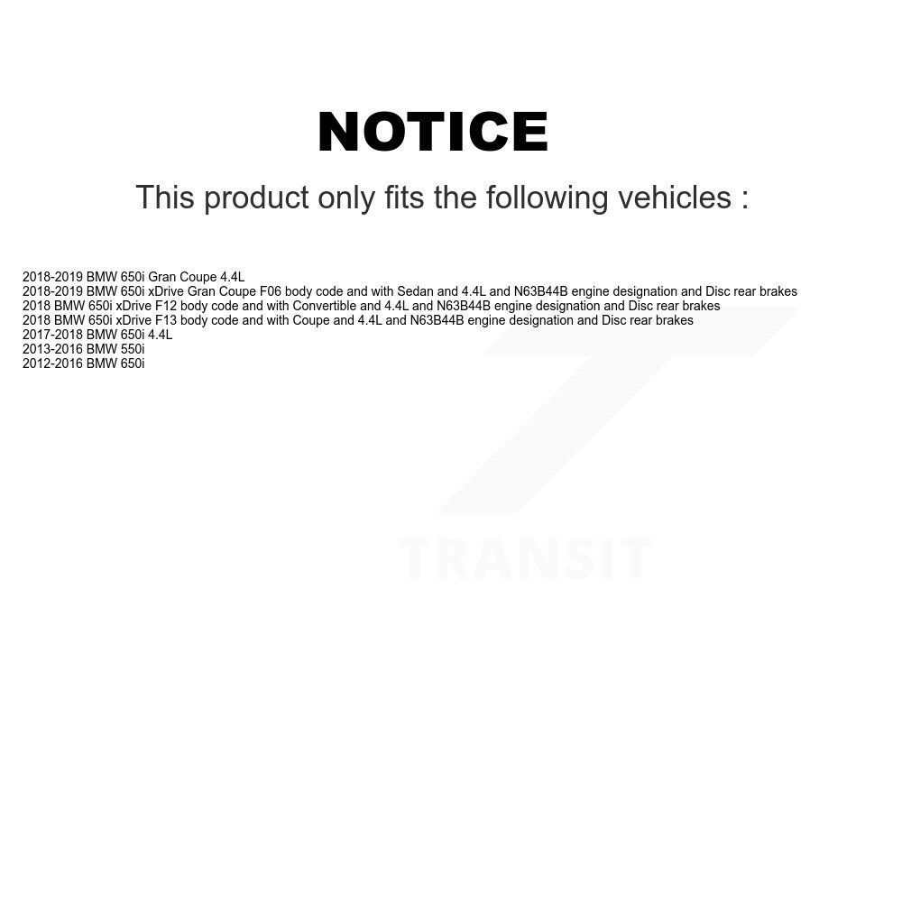 Front Rear Ceramic Disc Brake Pad And Wear Sensor Kit For BMW 650i xDrive Gran Coupe 550i KTW-100256 - Image 2