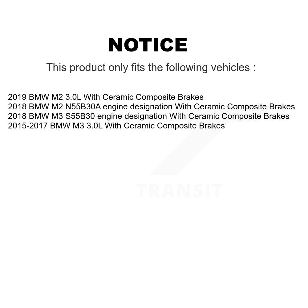 Front Rear Ceramic Brake Pads Wear Sensor Kit For BMW M3 M2 With Composite Brakes KTW-100290 - Image 2