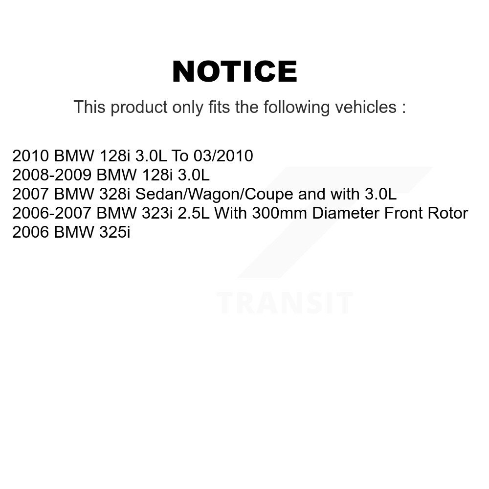 Front Rear Ceramic Disc Brake Pads And Wear Sensors Kit For BMW 128i 328i 323i 325i KTW-100353 - Image 2
