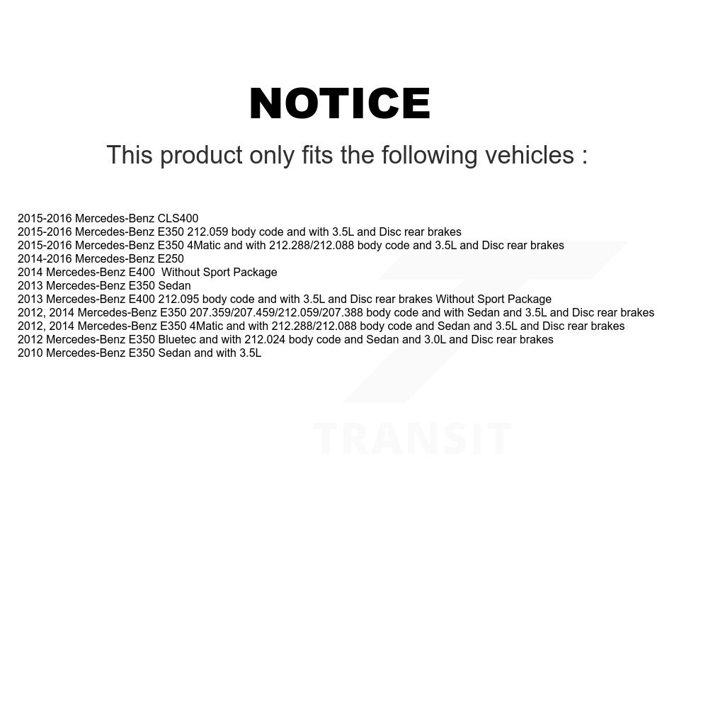 Front Rear Ceramic Brake Pad And Extra Wear Sensor Kit For Mercedes-Benz E350 E250 CLS400 KTW-100397 - Image 2