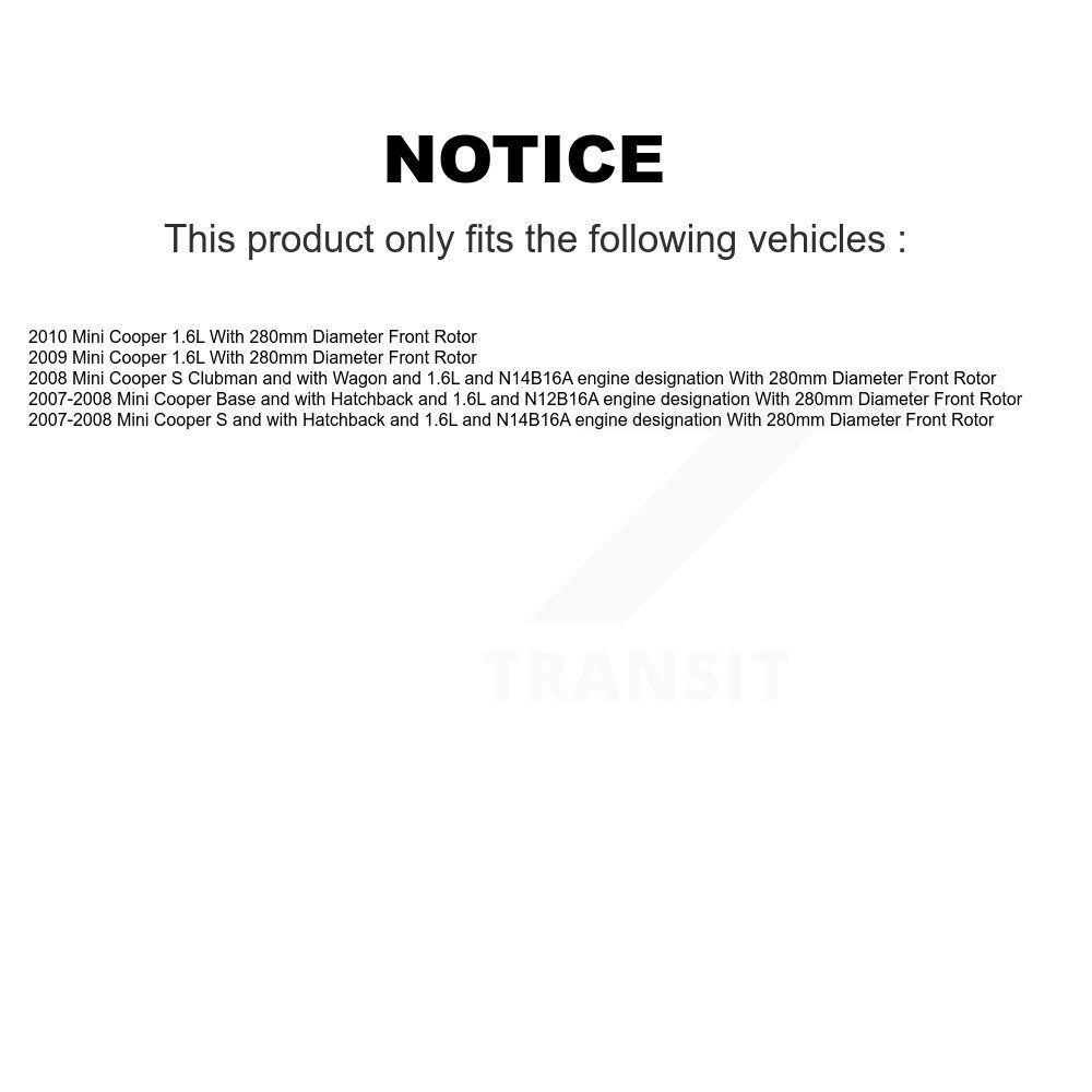 Front Rear Ceramic Disc Brake Pads And Wear Sensors Kit For Mini Cooper KTW-100430 - Image 2