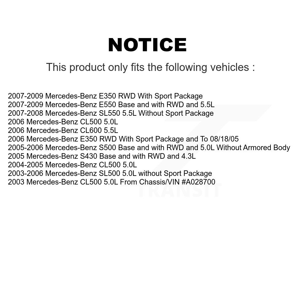 Front Rear Ceramic Brake Pad Wear Sensor Kit For Mercedes-Benz E350 SL500 SL550 E550 S500 KTW-100444 - Image 2