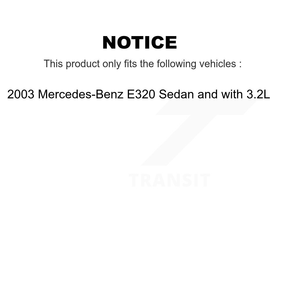 Front Rear Ceramic Brake Pads Wear Sensor Kit For 2003 Mercedes-Benz E320 Sedan with 3.2L KTW-100452 - Image 2