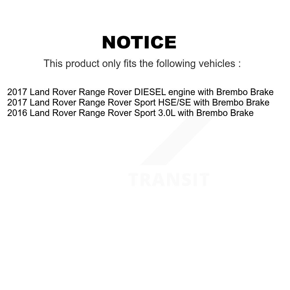 Front Rear Ceramic Brake Pad Wear Sensor Kit For Land Rover Range Sport with Brembo KTW-100465 - Image 2