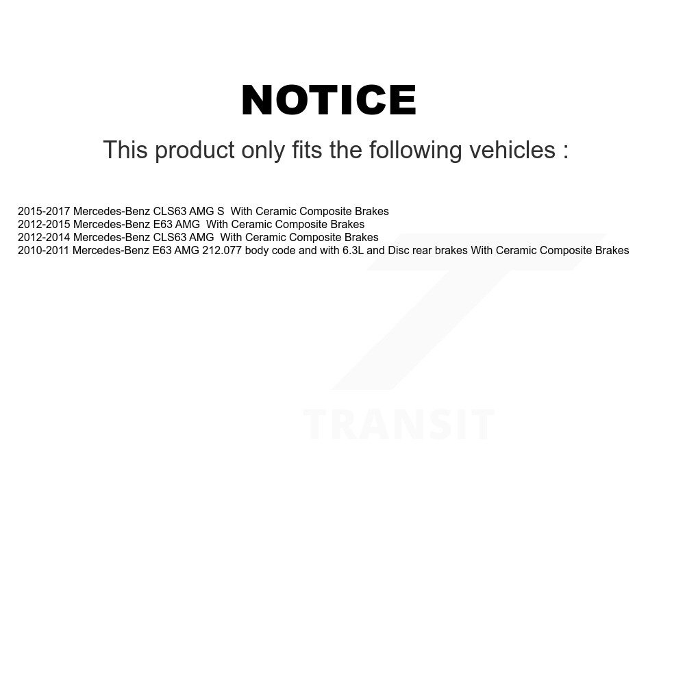 Front Rear Ceramic Disc Brake Pads And Wear Sensors Kit For Mercedes-Benz E63 AMG CLS63 S KTW-100557 - Image 2