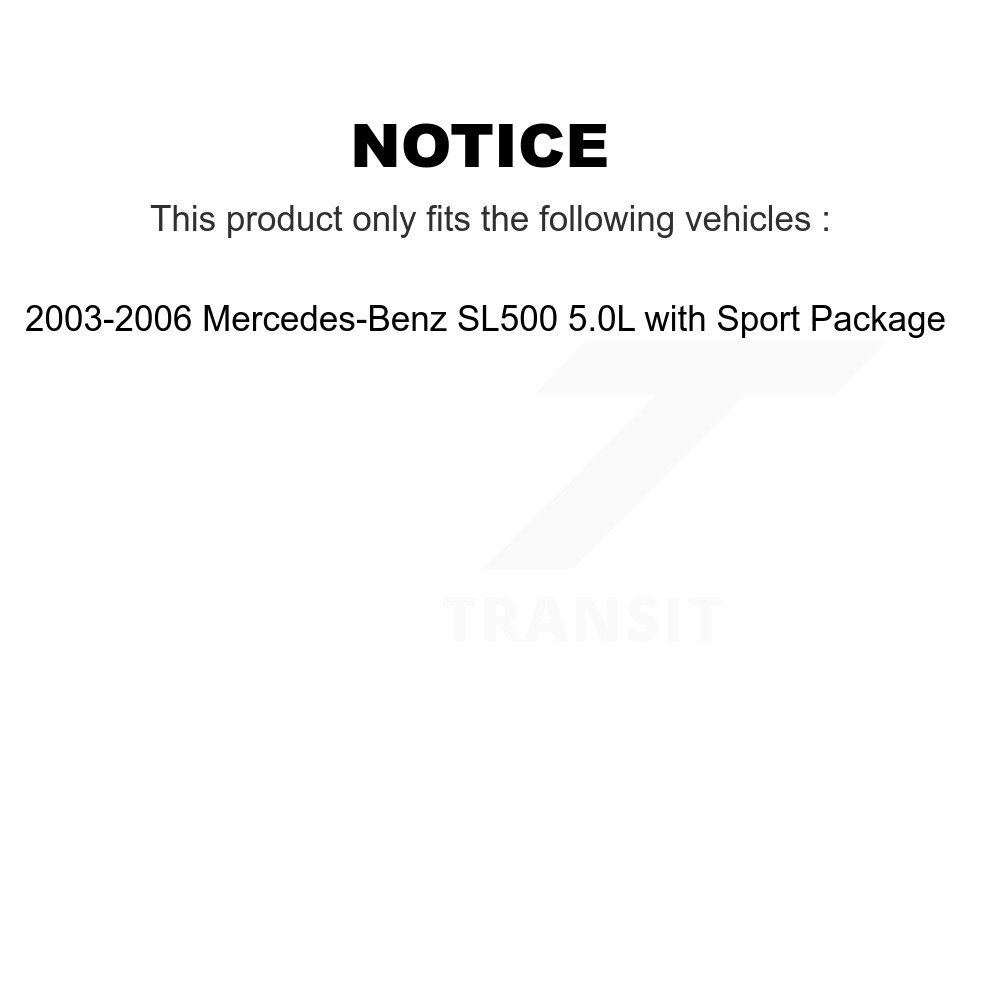 Front Rear Ceramic Brake Pad & Wear Sensor Kit For Mercedes-Benz SL500 with Sport Package KTW-100563 - Image 2