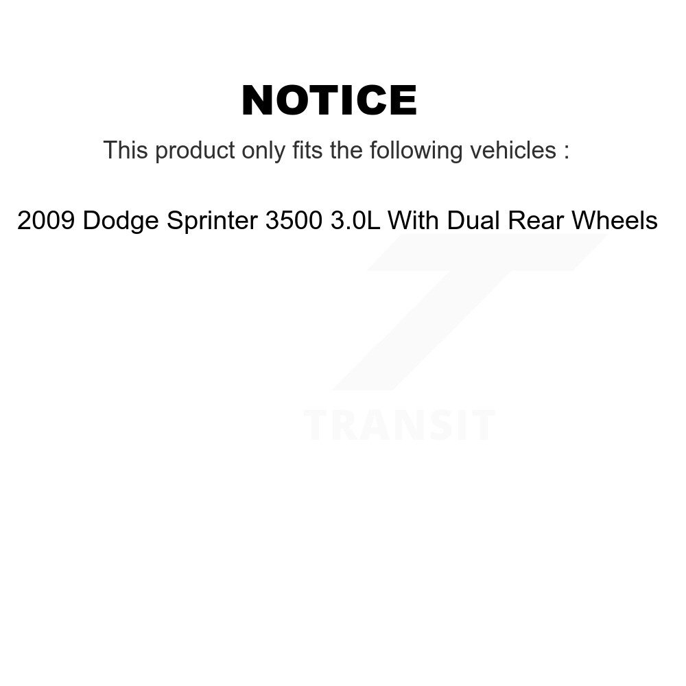 Front Rear Ceramic Disc Brake Pad Extra Wear Sensor Kit For 2009 Dodge Sprinter 3500 3.0L KTW-100584 - Image 2