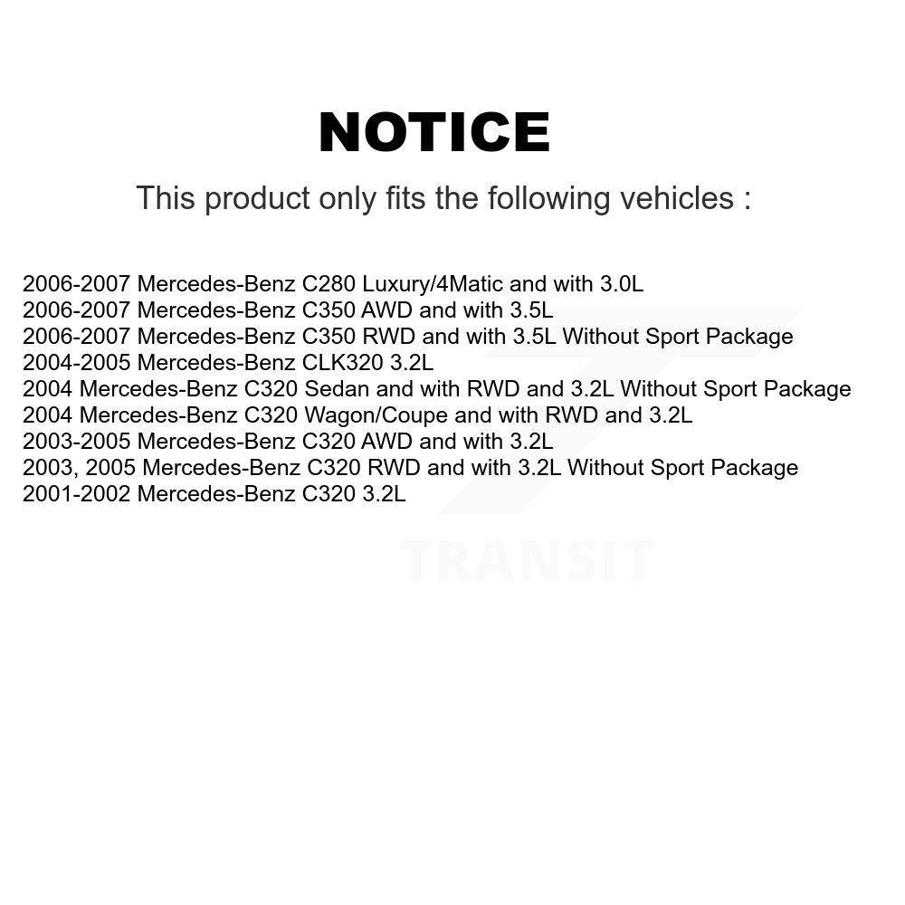 Front Rear Ceramic Disc Brake Pad Wear Sensor Kit For Mercedes-Benz C280 C320 CLK320 C350 KTW-100622 - Image 2