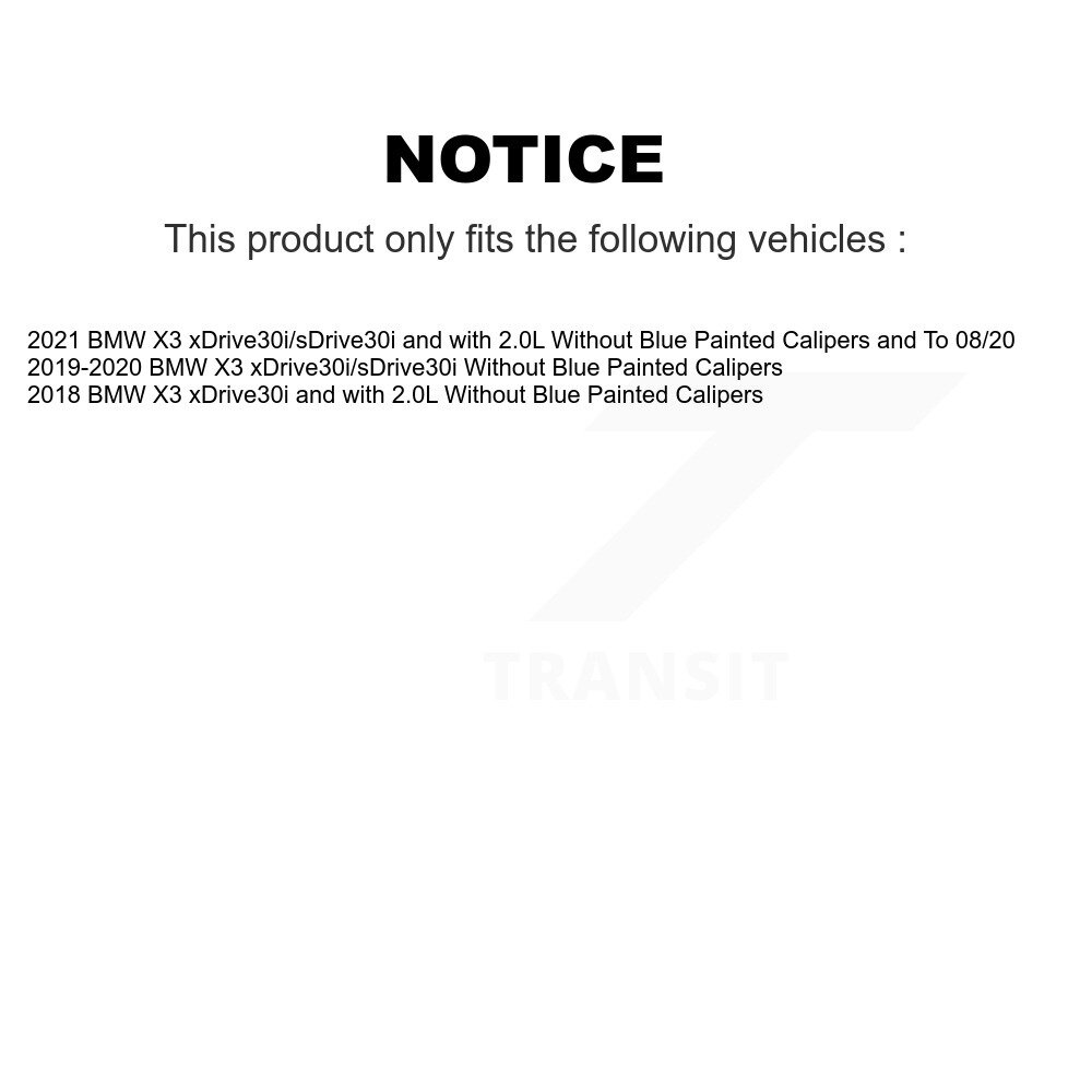 Front Rear Ceramic Disc Brake Pads And Wear Sensors Kit For BMW X3 KTW-100633 - Image 2