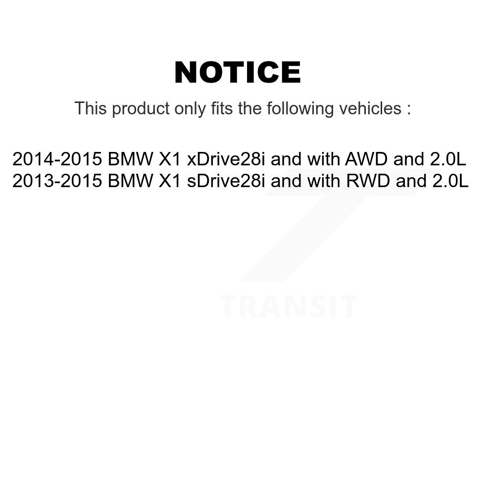 Front Rear Ceramic Disc Brake Pads And Extra Wear Sensors Kit (7Pc) For BMW X1 KTW-100798 - Image 2